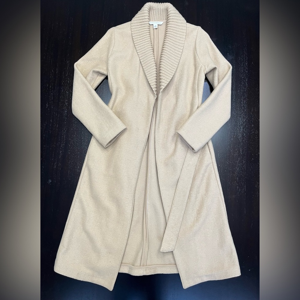 Banana Republic Ribbed Shawl Collar Coat - Light Tan